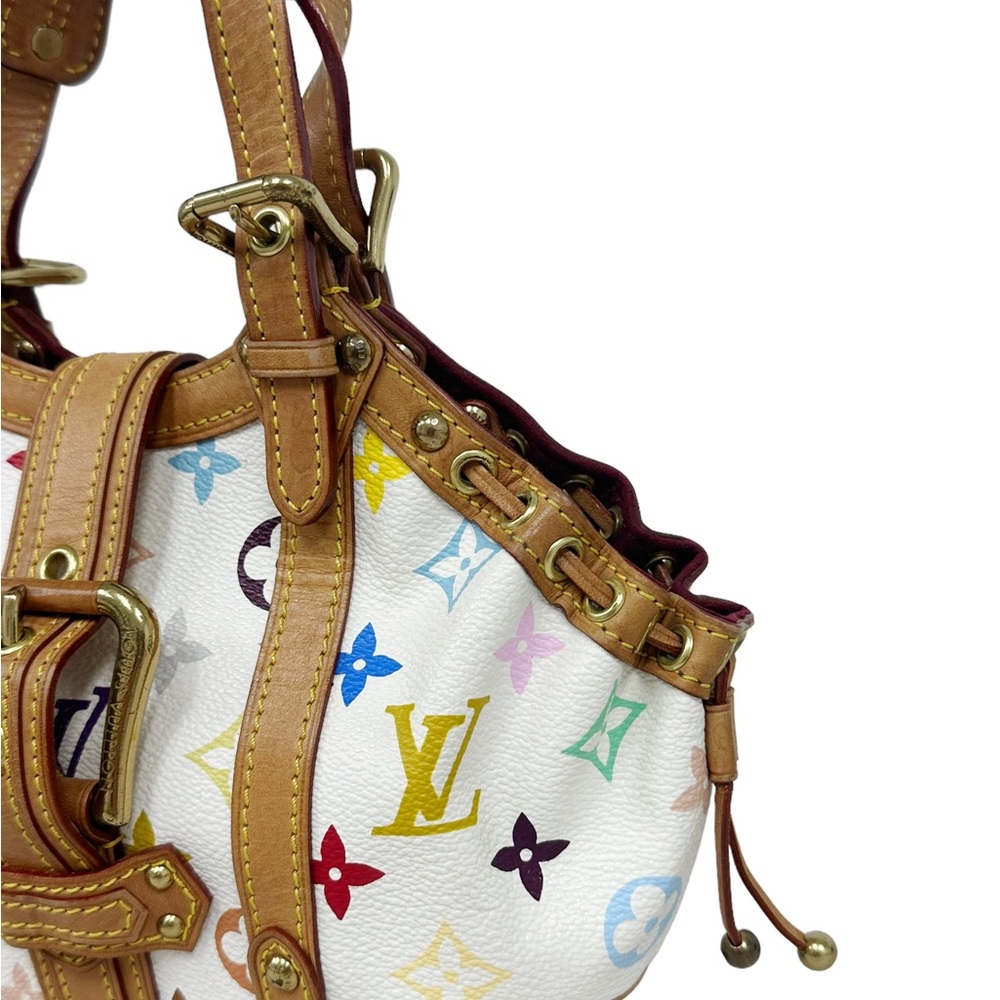 Louis Vuitton Teda PM Top Handle Bag PM Multicolor Canvas Blanc White - Picture 6 of 11